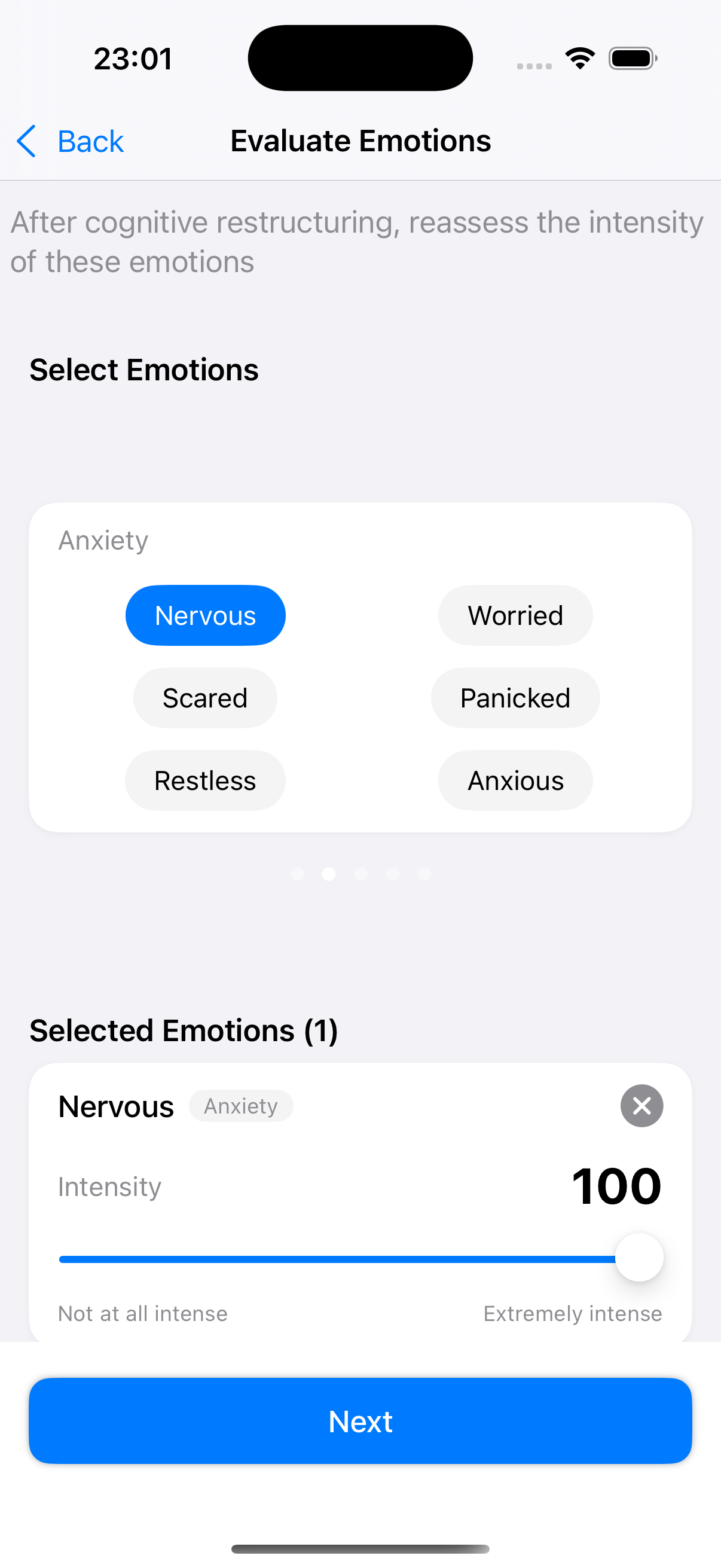 Emotion Category Selection